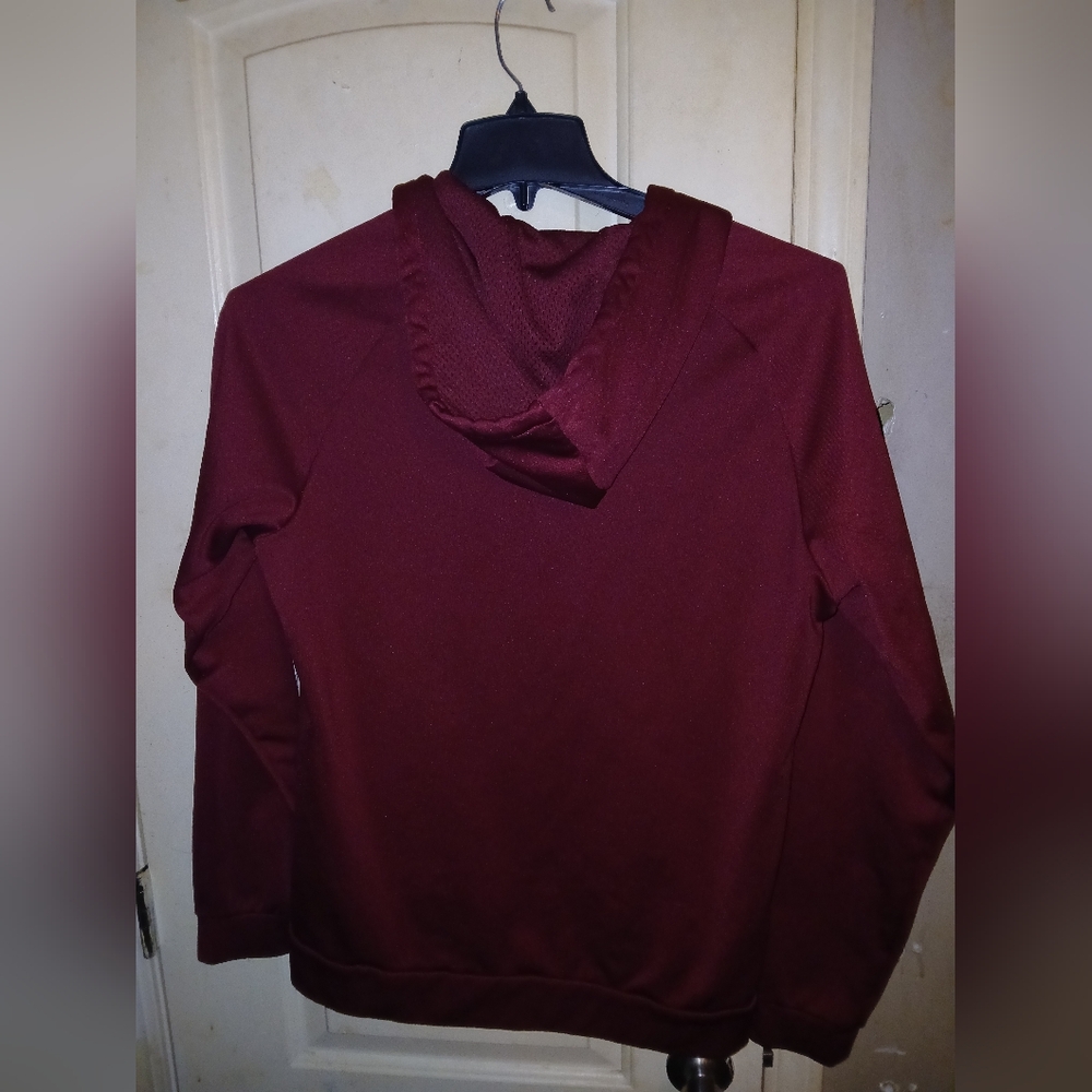 Nike Men's Burgundy Zip-Up Sweater - Picture 2 of 2